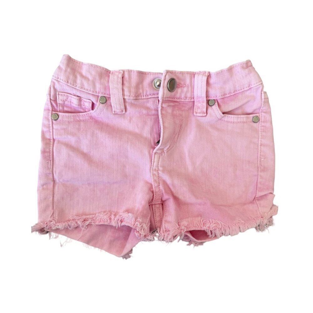 Joes Jeans Girls Pink Frayed Denim Shorts Size 4T